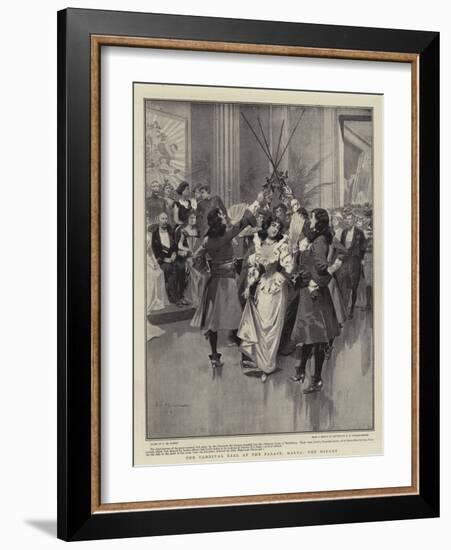 The Carnival Ball at the Palace, Malta, the Minuet-Frederic De Haenen-Framed Giclee Print