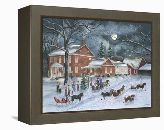 The Carolers Gather-Bob Fair-Framed Premier Image Canvas