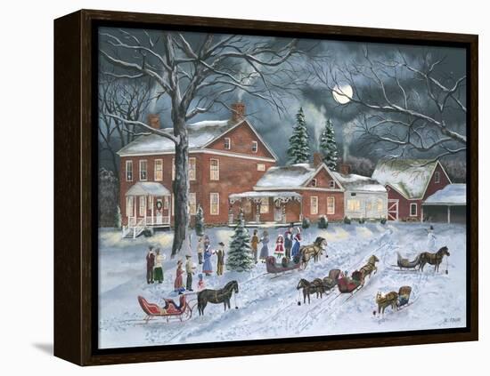 The Carolers Gather-Bob Fair-Framed Premier Image Canvas