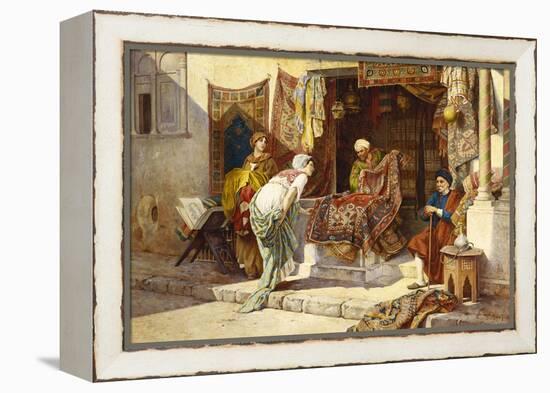 The Carpet Merchant-F. Ballesio-Framed Premier Image Canvas
