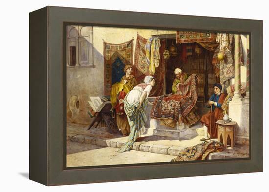 The Carpet Merchant-F. Ballesio-Framed Premier Image Canvas