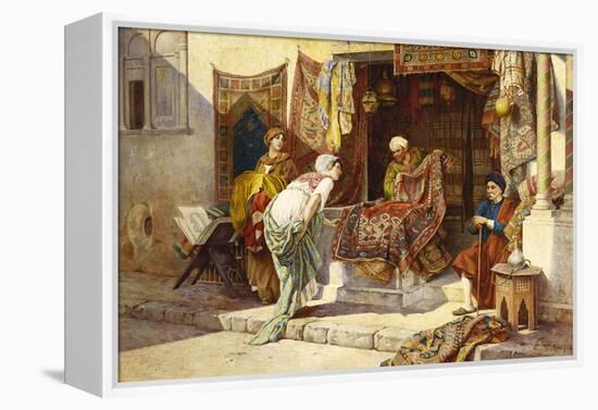 The Carpet Merchant-F. Ballesio-Framed Premier Image Canvas