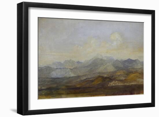 The Carrara Mountains from Pisa, 1845 - 1846-George Frederick Watts-Framed Giclee Print