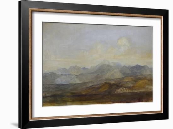 The Carrara Mountains from Pisa, 1845 - 1846-George Frederick Watts-Framed Giclee Print