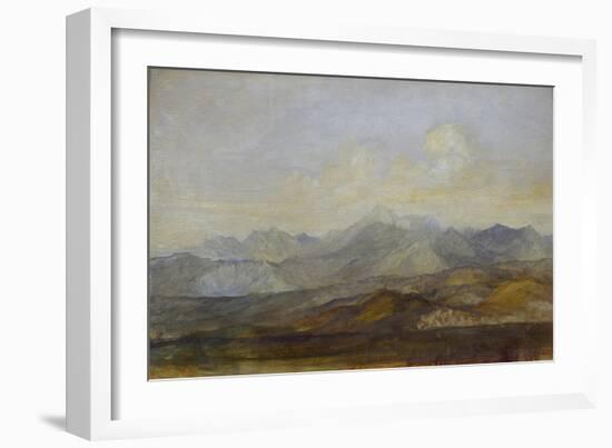 The Carrara Mountains from Pisa, 1845 - 1846-George Frederick Watts-Framed Giclee Print