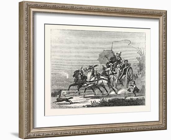 The Carriages of Naples: the Neapolitan Calesso-null-Framed Giclee Print