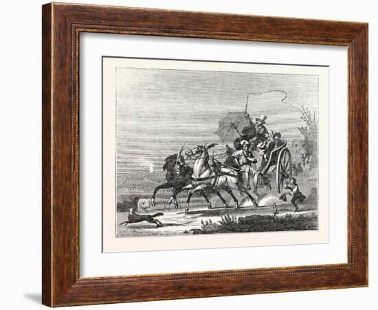 The Carriages of Naples: the Neapolitan Calesso-null-Framed Giclee Print