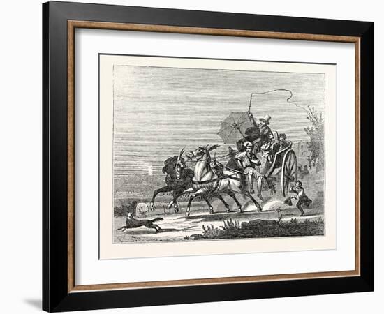 The Carriages of Naples: the Neapolitan Calesso-null-Framed Giclee Print