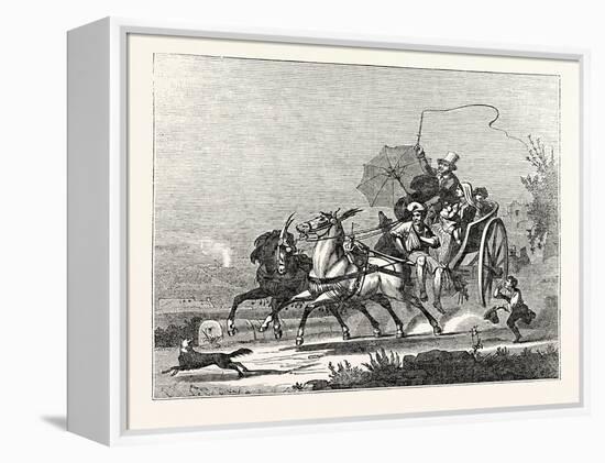 The Carriages of Naples: the Neapolitan Calesso-null-Framed Premier Image Canvas