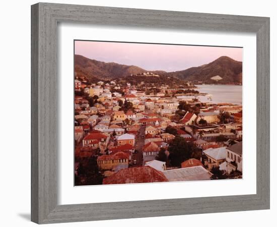 The Carribean: Low Aerials of Charlotte Amalie Capital of St Thomas-Eliot Elisofon-Framed Photographic Print