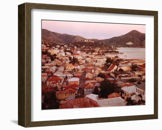 The Carribean: Low Aerials of Charlotte Amalie Capital of St Thomas-Eliot Elisofon-Framed Photographic Print