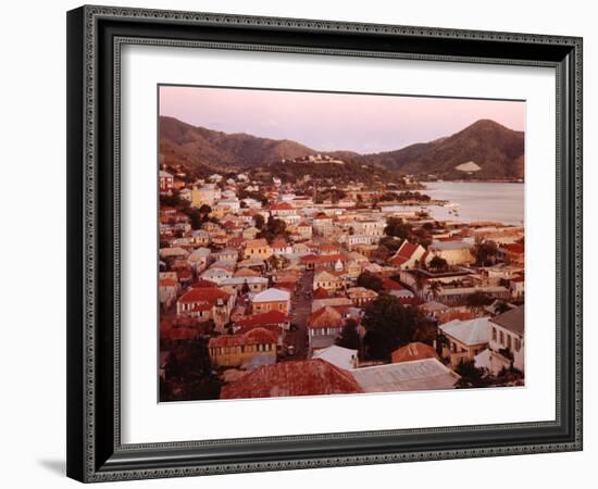 The Carribean: Low Aerials of Charlotte Amalie Capital of St Thomas-Eliot Elisofon-Framed Photographic Print