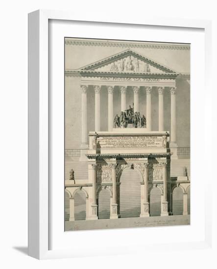 The Carrousel Triumphal Arch-null-Framed Giclee Print