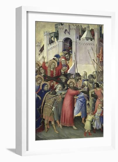 The Carrying of the Cross, c.1336-42-Simone Martini-Framed Giclee Print