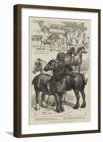 The Cart-Horse Show at the Agricultural Hall-null-Framed Giclee Print