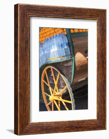 The Cart of an Orange Juice Seller in Jemaa El Fna, Marrakesh, Morocco, North Africa, Africa-Charlie Harding-Framed Photographic Print