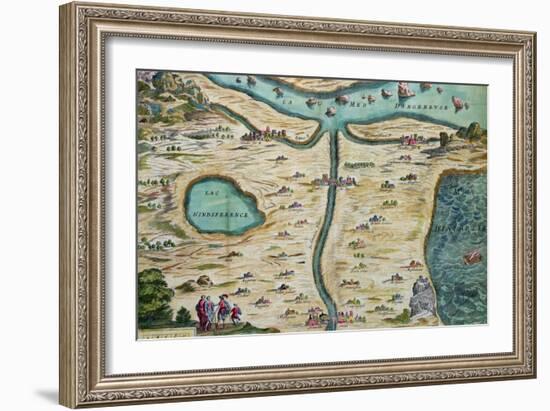 The "Carte De Tendre," a Map of an Imaginary Country-null-Framed Giclee Print