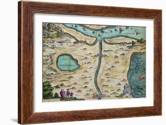 The "Carte De Tendre," a Map of an Imaginary Country-null-Framed Giclee Print