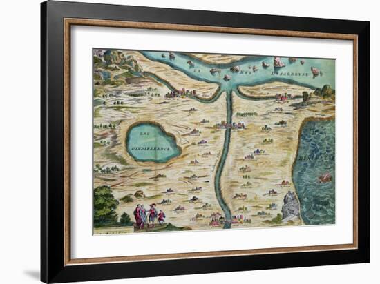 The "Carte De Tendre," a Map of an Imaginary Country-null-Framed Giclee Print