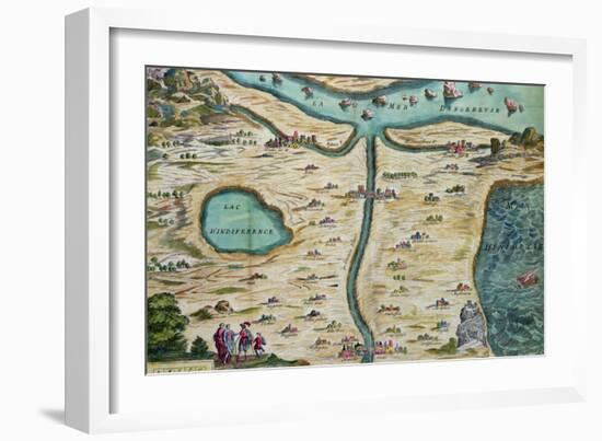 The "Carte De Tendre," a Map of an Imaginary Country-null-Framed Giclee Print