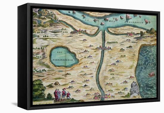 The "Carte De Tendre," a Map of an Imaginary Country-null-Framed Premier Image Canvas