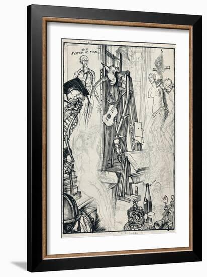 The Cartoonist - Stage Iv, C1920-Edmund Joseph Sullivan-Framed Giclee Print