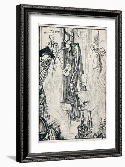 The Cartoonist - Stage Iv, C1920-Edmund Joseph Sullivan-Framed Giclee Print