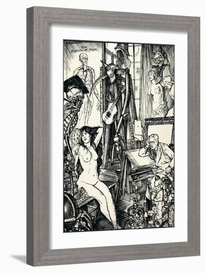 The Cartoonist - Stage Vi, C1920-Edmund Joseph Sullivan-Framed Giclee Print