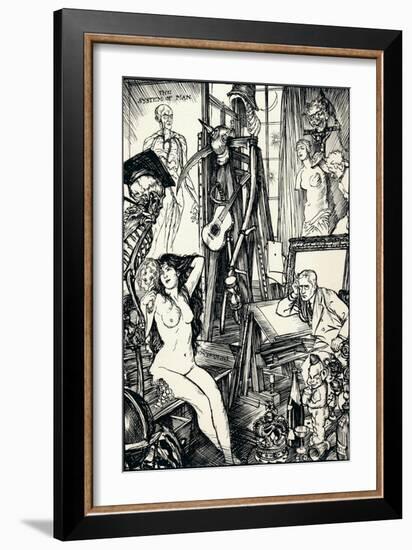 The Cartoonist - Stage Vi, C1920-Edmund Joseph Sullivan-Framed Giclee Print