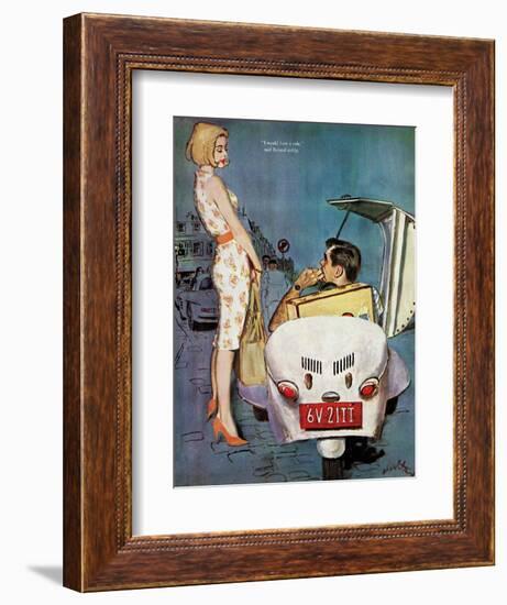 The Casanova Car - Saturday Evening Post "Leading Ladies", September 5, 1959 pg.34-Coby Whitmore-Framed Giclee Print