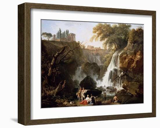 The Cascade at Tivoli-Claude Joseph Vernet-Framed Giclee Print