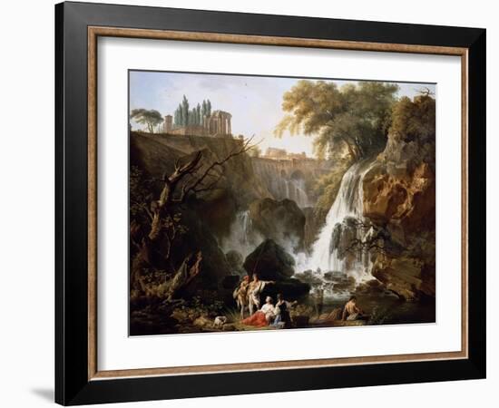 The Cascade at Tivoli-Claude Joseph Vernet-Framed Giclee Print