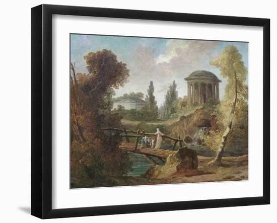 The Cascades at Tivoli, C.1775-Hubert Robert-Framed Giclee Print