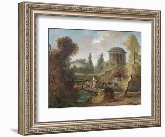 The Cascades at Tivoli, C.1775-Hubert Robert-Framed Giclee Print