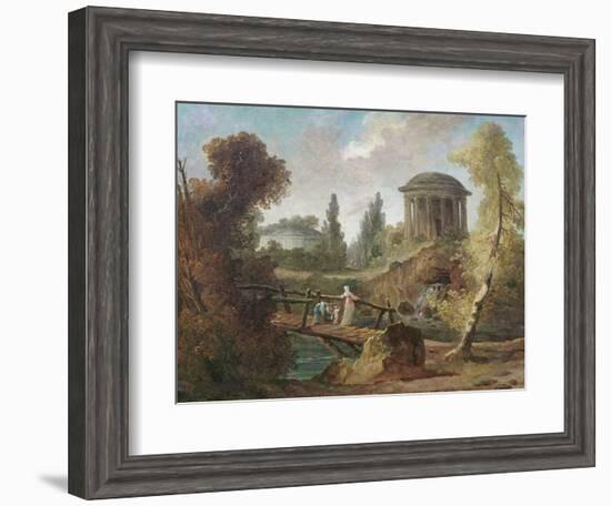 The Cascades at Tivoli, C.1775-Hubert Robert-Framed Giclee Print