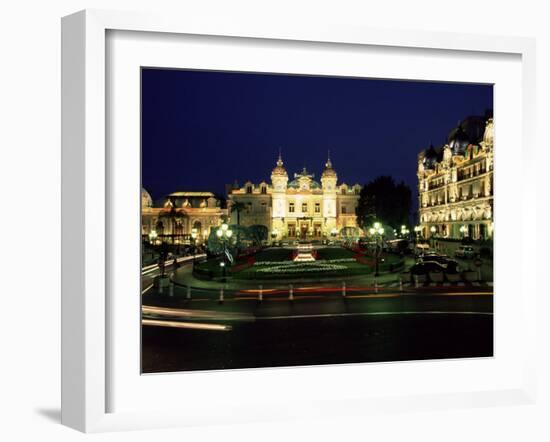 The Casino and Hotel De Paris by Night, Monte Carlo, Monaco-Ruth Tomlinson-Framed Photographic Print