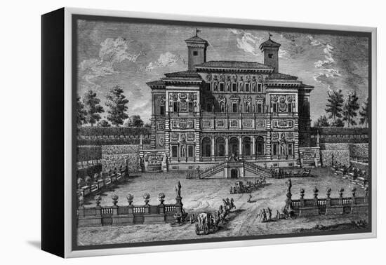 The Casino and Villa Borghese, Near Rome, 18th Century-Giuseppe Vasi-Framed Premier Image Canvas