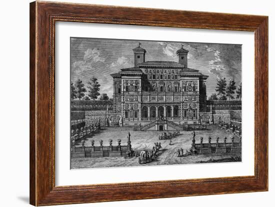 The Casino and Villa Borghese, Near Rome, 18th Century-Giuseppe Vasi-Framed Giclee Print