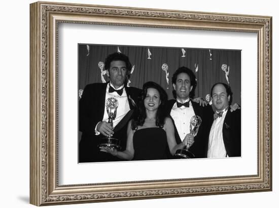 The Cast of Seinfeld with Awards-null-Framed Art Print