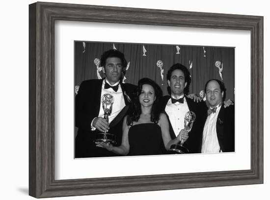 The Cast of Seinfeld with Awards-null-Framed Art Print