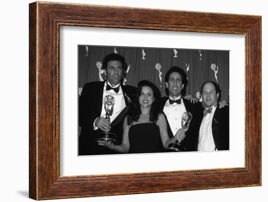 The Cast of Seinfeld with Awards-null-Framed Art Print