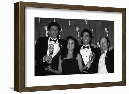 The Cast of Seinfeld with Awards-null-Framed Art Print