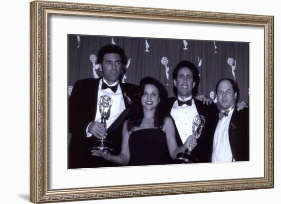 The Cast of Seinfeld with Awards-null-Framed Art Print