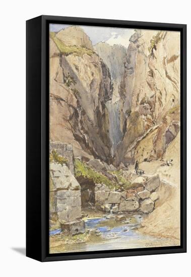 The Castalian Spring, Delphi, C.1895-John Fulleylove-Framed Premier Image Canvas