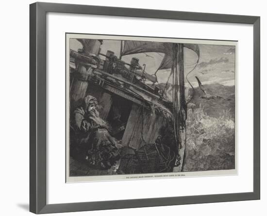 The Castaway Smack Columbine, Elizabeth Mouat Lashed to the Deck-William Heysham Overend-Framed Giclee Print