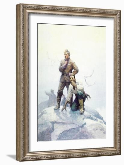 The Castaways Await-Newell Convers Wyeth-Framed Art Print