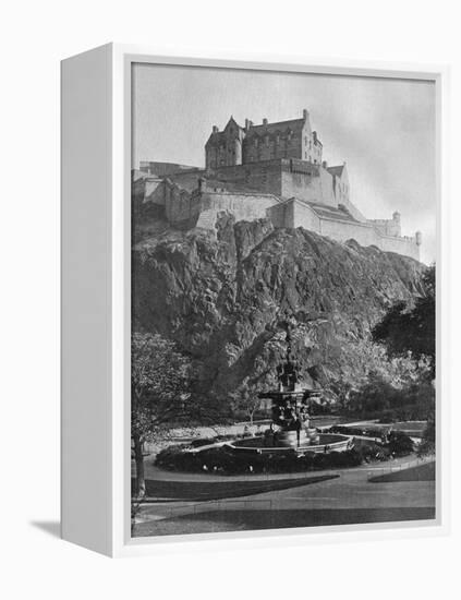 The Castle and Ross Fountain, Edinburgh, 1924-1926-Alfred Hind Robinson-Framed Premier Image Canvas
