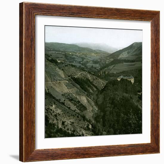 The Castle and the Motte D'Aveillans, La Motte-Les-Bains (Isère, France), around 1900-Leon, Levy et Fils-Framed Photographic Print