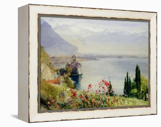 The Castle at Chillon-John William Inchbold-Framed Premier Image Canvas