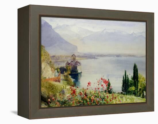 The Castle at Chillon-John William Inchbold-Framed Premier Image Canvas